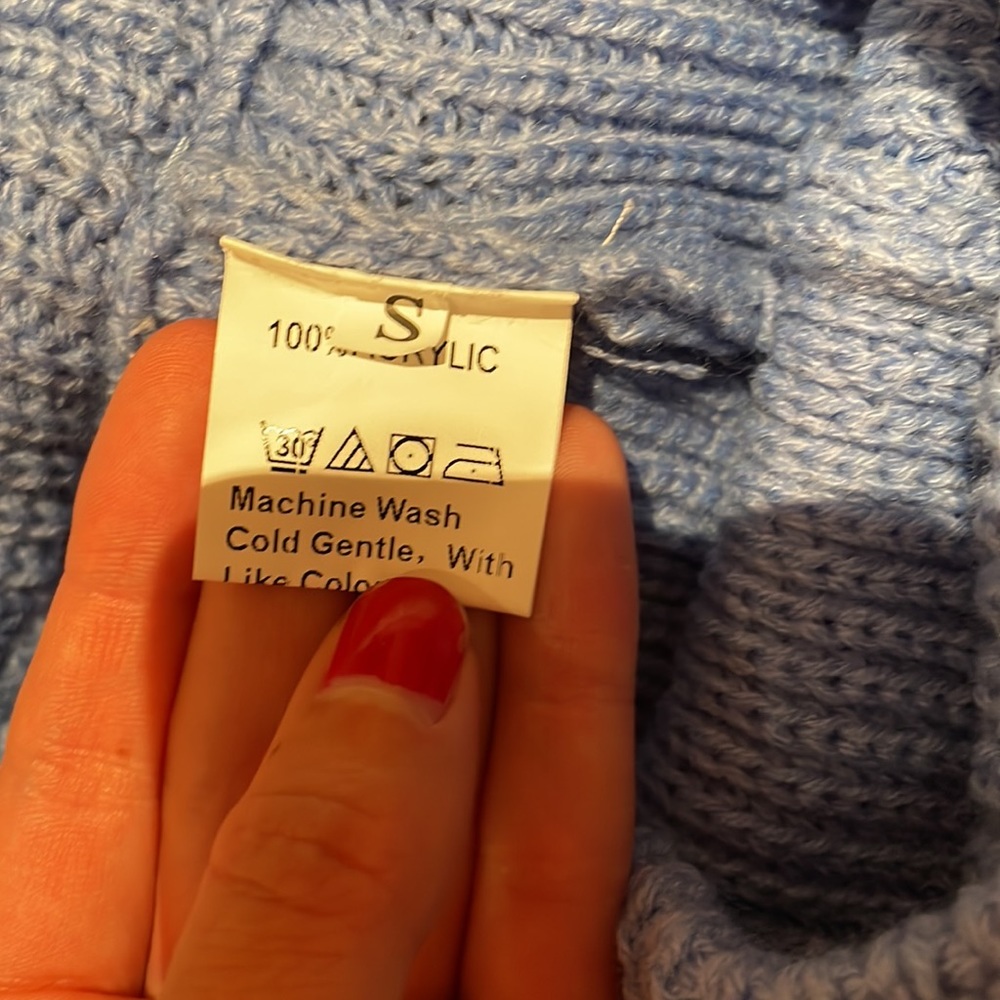 Blue Knit Pants - Picture 2 of 6